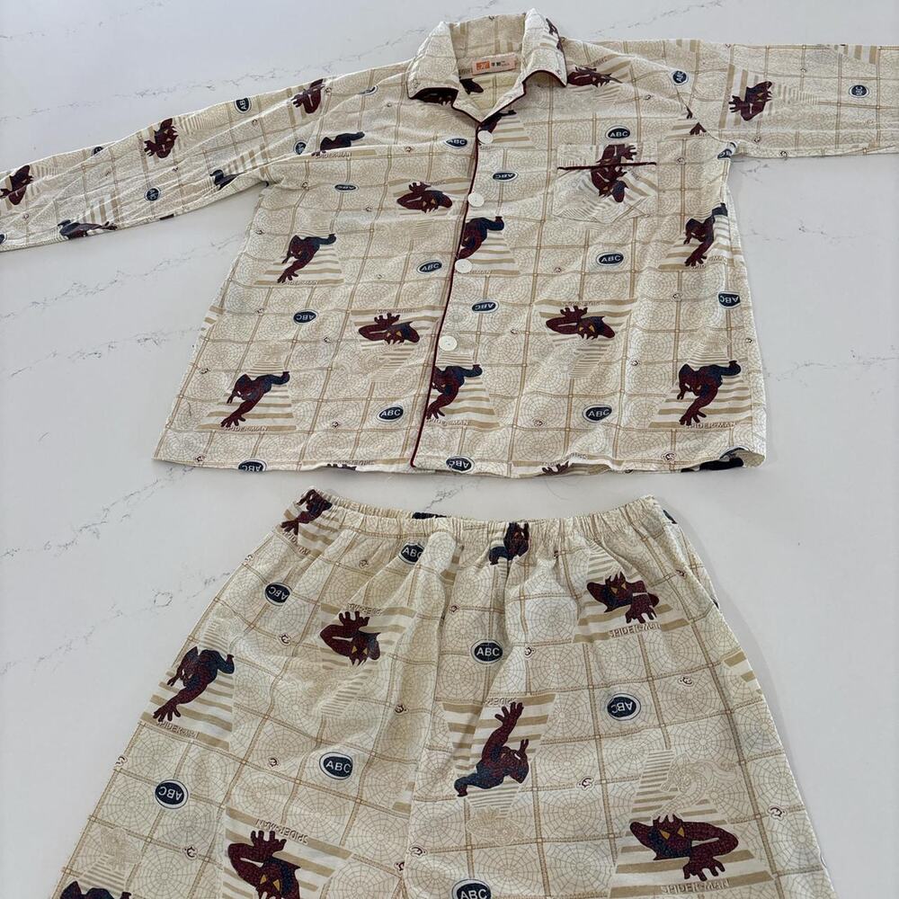 Awesome vintage spider and Spiderman pajama set